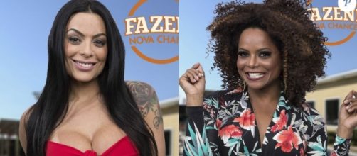 Monique Amim e Adriana Bombom agitaram os edredons em ''A Fazenda''