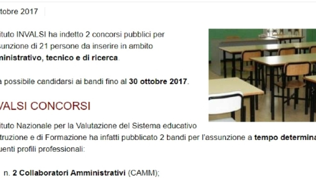 come candidarsi al concorso Invalsi