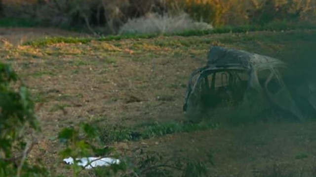 L'auto di Curuana Galizia dopo l'esplosione