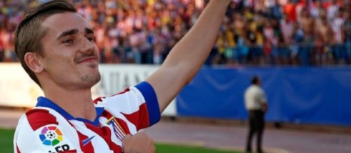 Atletico Madrid striker Antoine Griezmann celebrates one of his goals in the past. (Image Credit: Edison Yagual/Flickr)