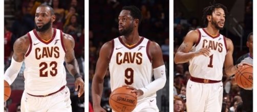 LeBron James teams with Dwyane Wade and Derrick Rose this coming NBA season. [Image via NBA/YouTube]