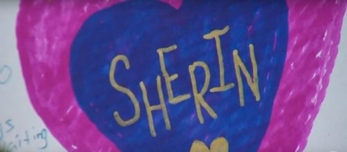 Picture left at tribute site for missing toddler Sherin Mathews&rsquo;. (Image via WFAA/YouTube)