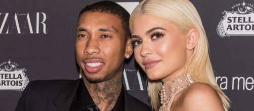 Tyga com Kylie, durante o namoro