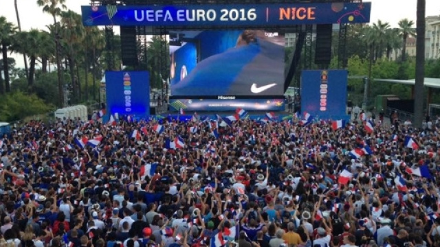 La Fan Zone de Nice durant l'Euro de Football en France