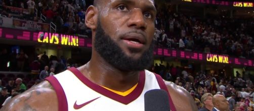 LeBron James post interview on NBA opening night. (Image Credit - Ximo Pierto/YouTube Screenshot)