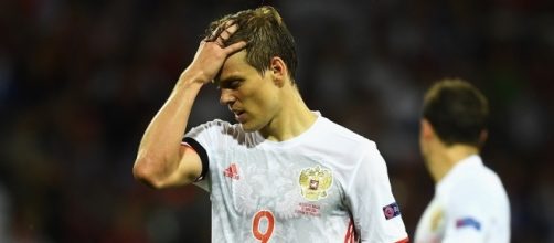Zenit St. Petersburg striker Aleksandr Kokorin while in action for Russia in France. [Image Credit: Ai Kagou/Flickr]