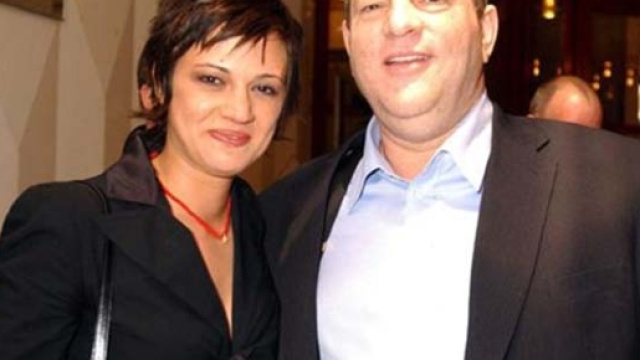 Asia Argento in una foto con il produttore Weinstein