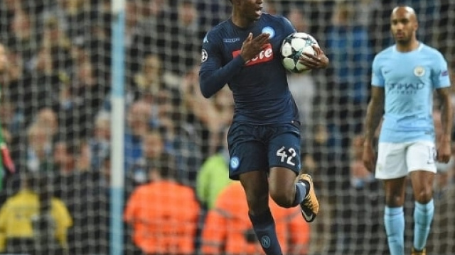 Diawara al 28' del secondo tempo dopo aver segnato il rigore del 2-1