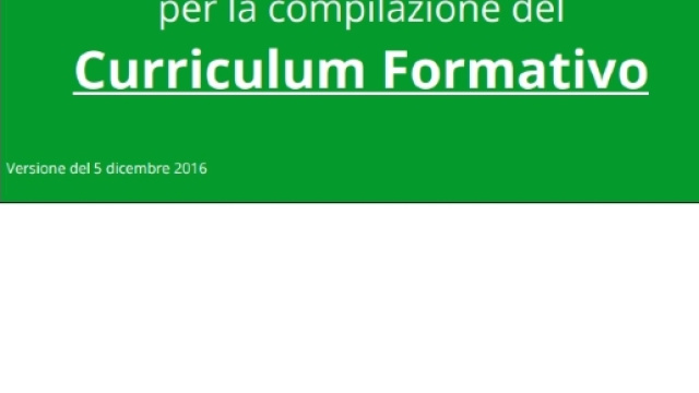 Indire, come compilare il Curriculum Formativo