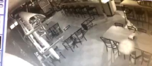 A grill in Ventura posted two videos showing chairs moving on their own. [Image credit: Cronies/Facebook video]