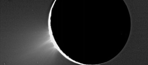 Enceladus from Cassini [image courtesy of NASA]