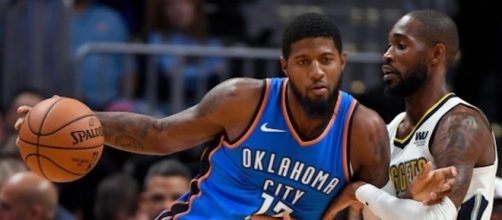 Paul George makes his NBA regular season debut on Thursday as the Thunder host the Knicks. [Image via NBA/YouTube]