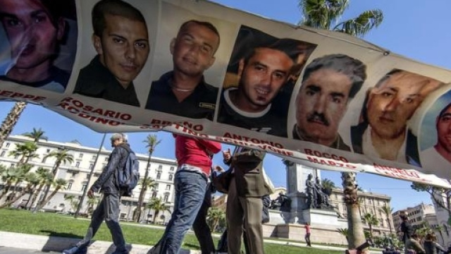 I sette operai morti nel rogo del 2007.