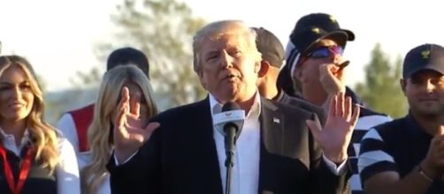 Donald Trump at the President's Cup, via Twitter