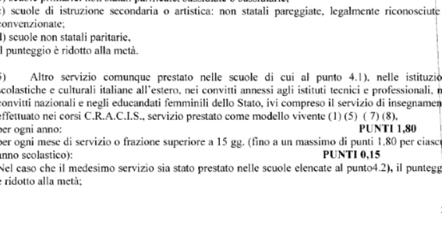 coma calcolare i punti per bidello domanda Ata