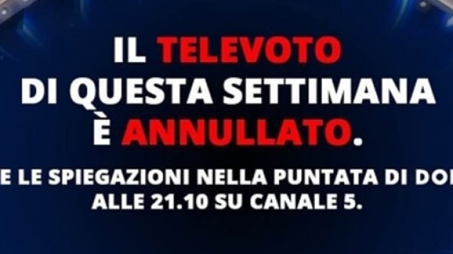 Grande Fratello Vip 2017 televoto di nuovo annullato