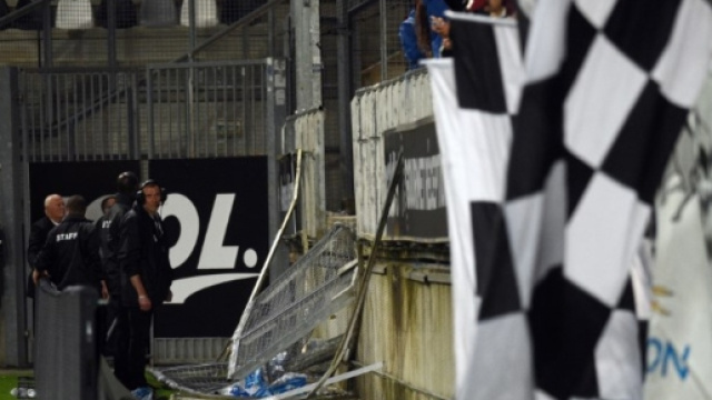 La barri&egrave;re du match Lilles-Amiens