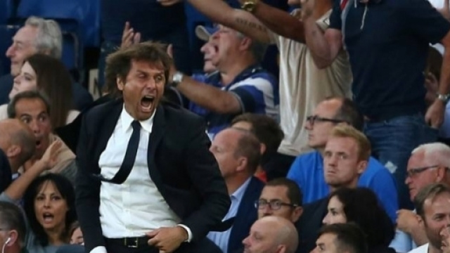 L'esultanza di Antonio Conte. L'allenatore del Chelsea piace al Milan