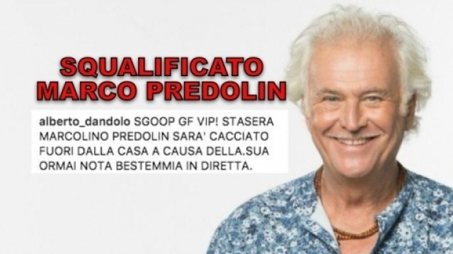 Marco Predolin squalificato dal GF Vip per bestemmia