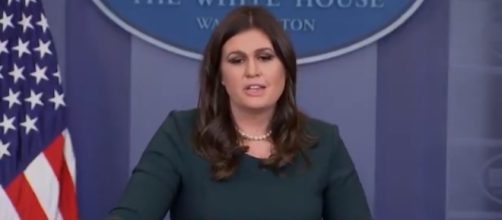 Sarah Huckabee Sanders at the White House, via Twitter