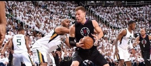 Blake Griffin and the Clippers host the Phoenix Suns on NBATV for Saturday night's doubleheader. [Image via NBA/YouTube]