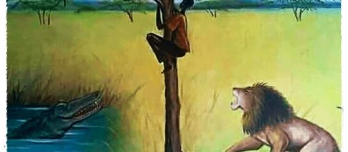 Descubra como este homem pode escapar dos 3 animais