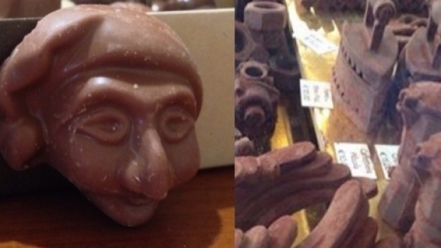 Creazioni di cioccolato artigianale.