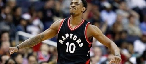 DeMar DeRozan led the way for the Toronto Raptors' win over the Philadelphia 76ers on Saturday night. [Image via NBA/YouTube]