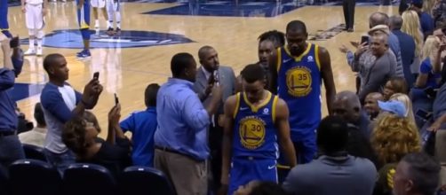 Stephen Curry and Kevin Durant's ejection (via NBA Conference/Youtube)