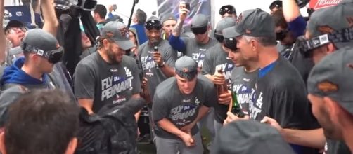 The Los Angeles Dodgers beat the Chicago Cubs in five games to win the 2017 NLCS. -- YouTube screen capture / Los Angeles Times