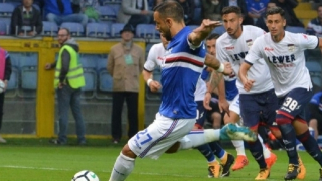 Il rigore siglato da Fabio Quagliarella
