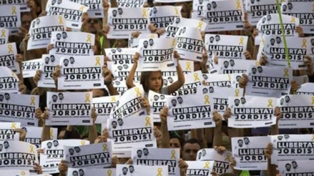 Un momento della protesta per la liberazione degli arrestati