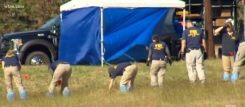 Area where police discovered child&rsquo;s body in Texas. (Image from WFAA/YouTube)