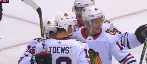 Blackhawks celebrate in Arizona before heading to Vegas - image - NHL/Youtube