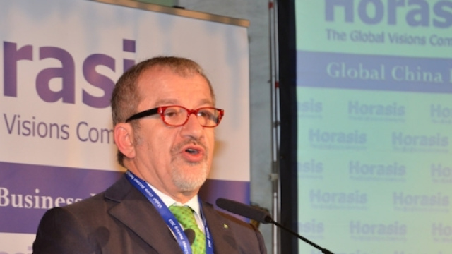 Il presidente della regione Lombardia Roberto Maroni
