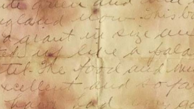 La lettera di Holverson alla madre scritta sul Titanic