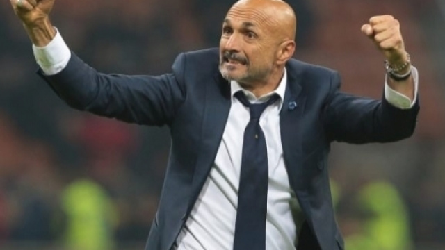 Spalletti esulta dopo il 3 a 2 dell'Inter contro la Samp (Sky Sport)