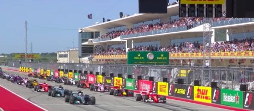 Lewis Hamilton beat out his biggest threat, Sebastian Vettel, at the race. [Image via FORMULA 1/YouTube screencap]