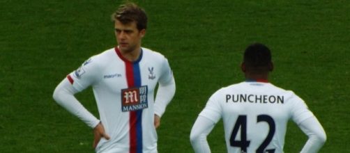 Middlesbrough striker, Patrick Bamford (facing the camera, representing Crystal Palace last season. (Image Credit: Ian Johnson/Flickr)