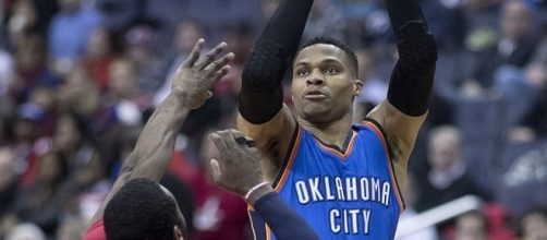 Russell is in a Are spot. Image via Keith Allison/Wikimedia Commons