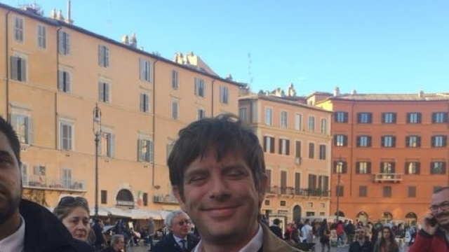 Pippo Civati durante il presidio contro il Rosatellum (Foto esclusiva: Caterina Lupo)