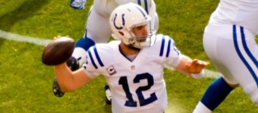 Andrew Luck vs Browns 2014 [Image by Erik Daniel Drost|Wikimedia Commons| Cropped | CC BY- 2.0 ]