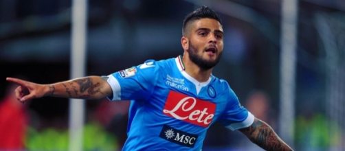 Napoli striker Lorenzo Insigne celebrates his goal in a past match. [Image Credit: Napoli 1926/Flickr]