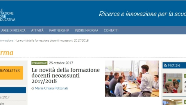 dettagli formazione neoassunti e Indire