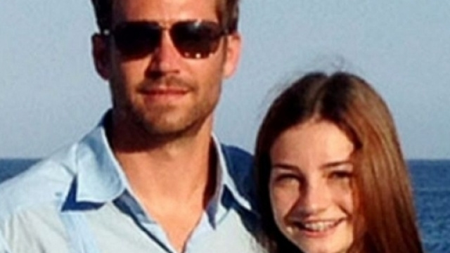 L'attore Paul Walker con sua figlia