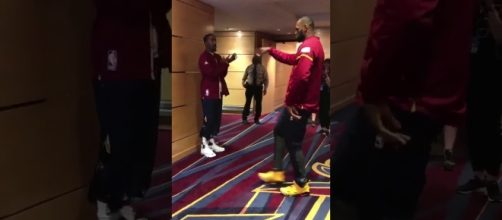 LeBron James talks about JR Smith's shooting struggles. (Image via AOSports!/YouTube Screenshot)