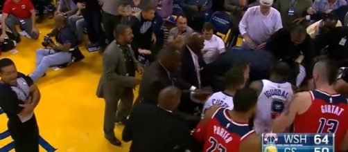 NBA fight between Draymond Green and Bradley Beal. -- YouTube screen capture / NBC Sports