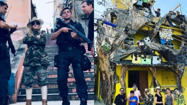 Madonna e la foto dello scandalo, a Rio de Janeiro accanto a dei poliziotti
