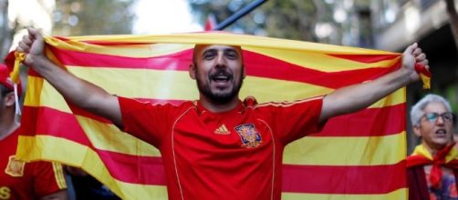 El transcurso de la manifestaci&oacute;n convocada por Sociedad Civil Catalana