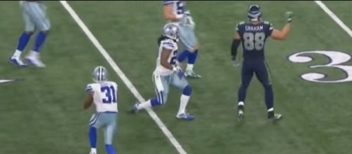 Jimmy Graham should remain the primary tight end for the Seattle Seahawks during the 2017 NFL season. -- YouTube screen capture / NFL Red Zone